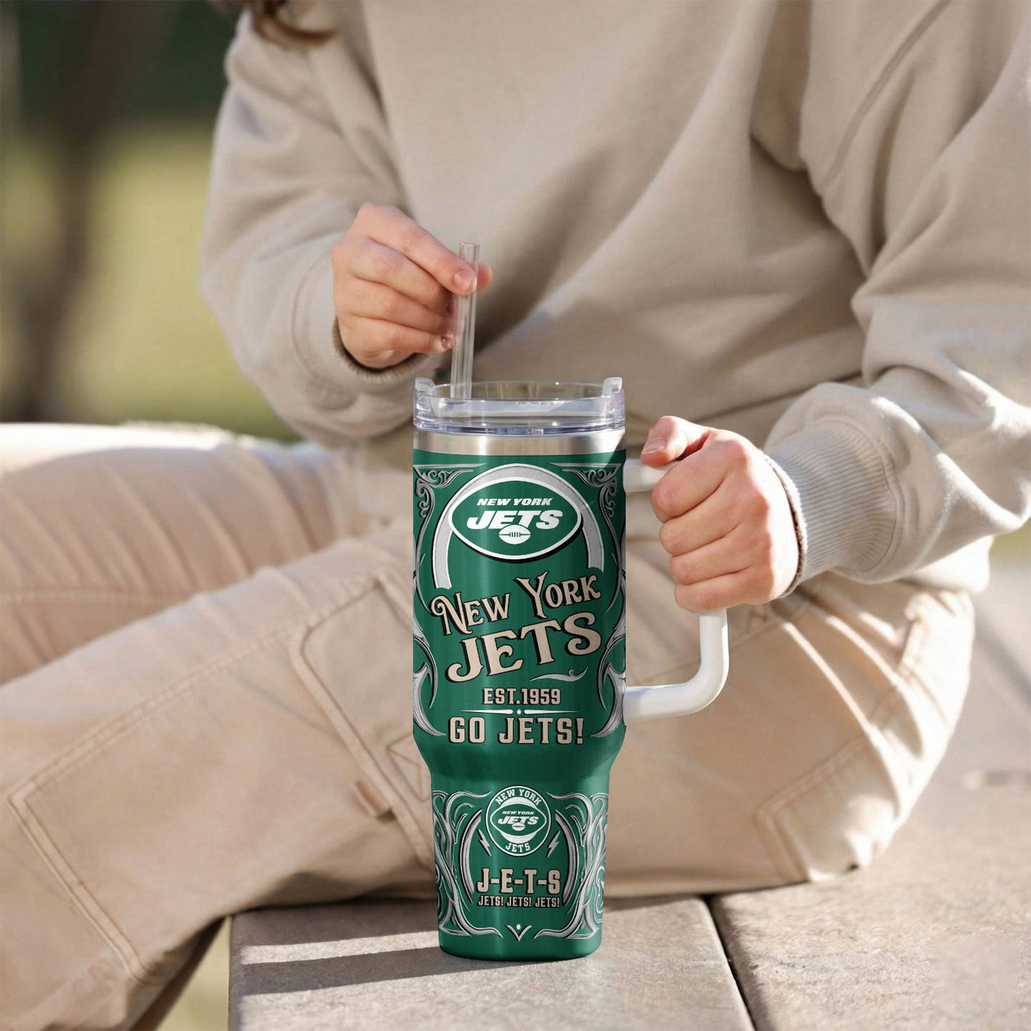 NYJ x NFL Stainless Steel Tumble DatND DVT