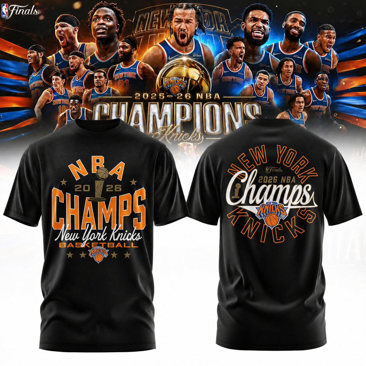 NYK x NBA Finals Champions Luxury V17 Shirt 150626