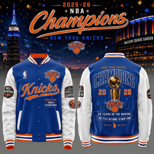 NYK x NBA Finals Champions Luxury V2 Varsity Jacket 150626