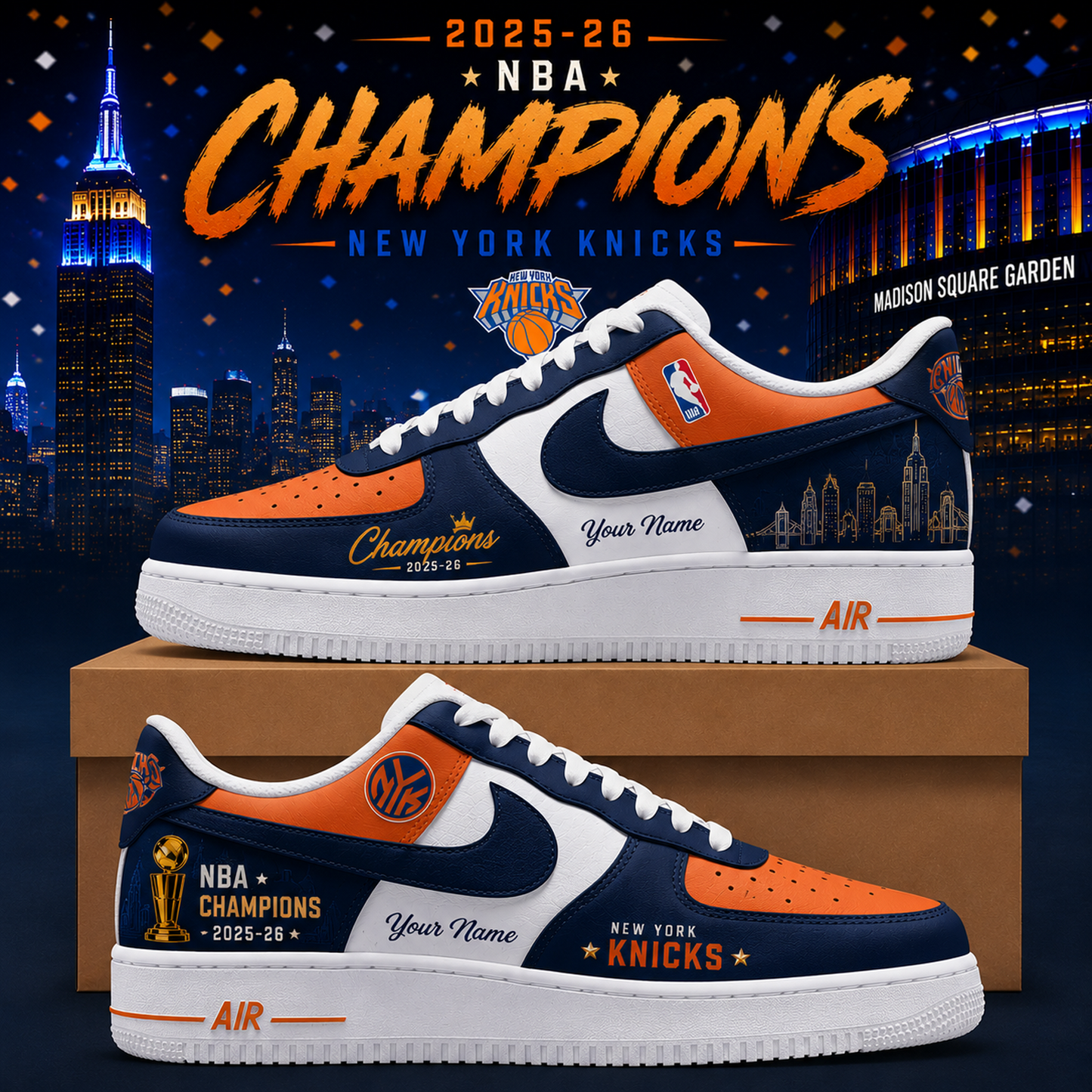 NYK x NBA Champions 2026 Shoes 3D V2 DATND TANTD