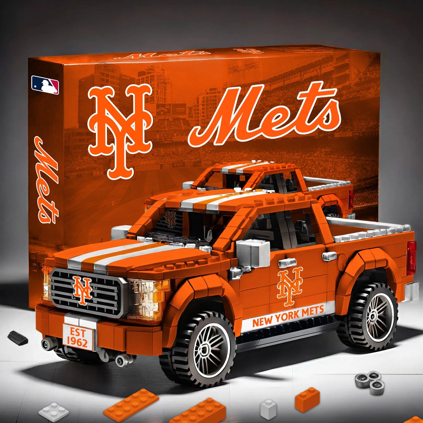 NYM x MLB 3D Racing Truck Model Building Block Set 0112 V1 NAK NHM