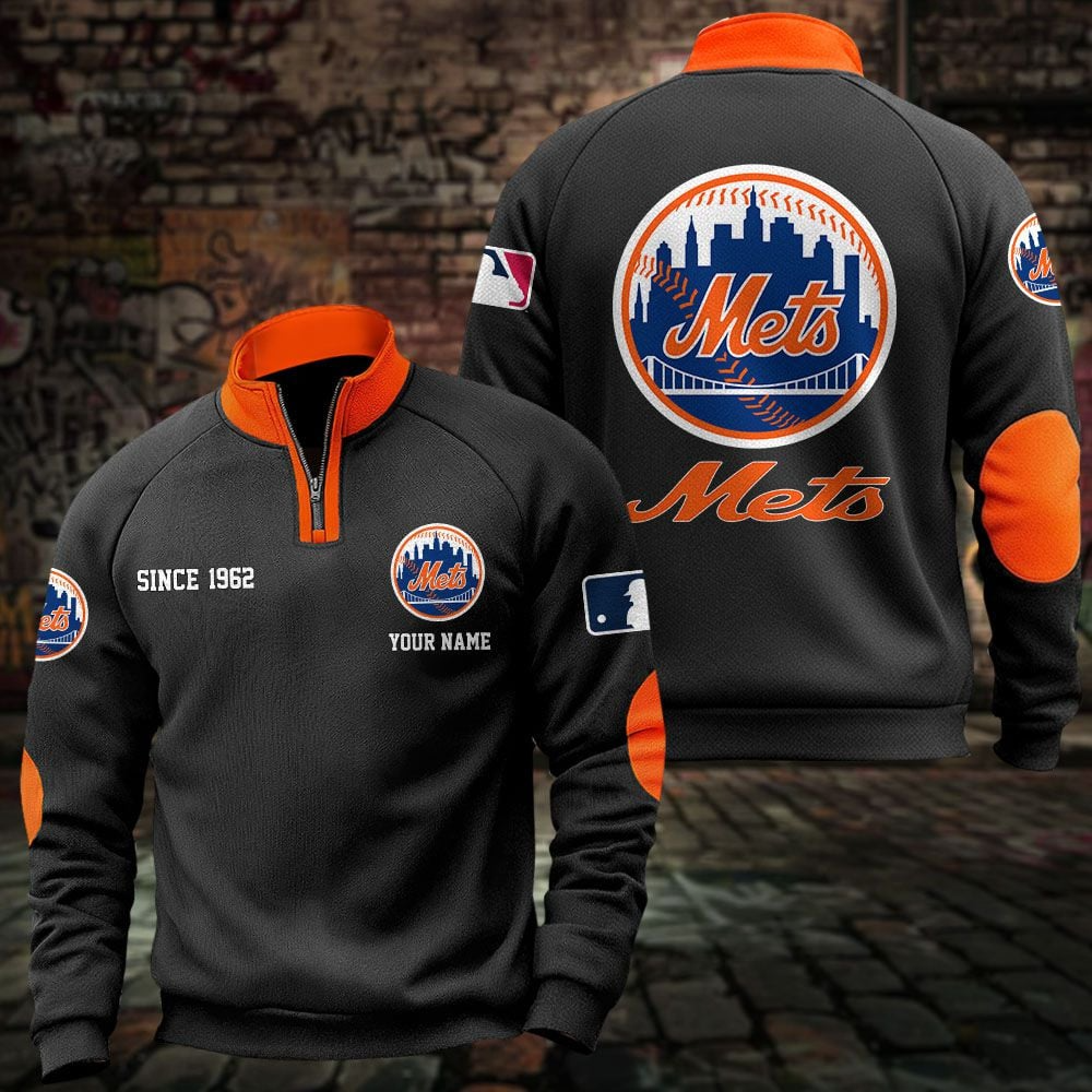 NYM x MLB Sweatshirts Quarter Collared Sweatshirt Pullover DatND DVT