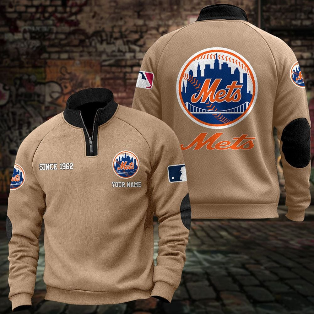 NYM x MLB Sweatshirts Quarter Collared Sweatshirt Pullover DatND DVT