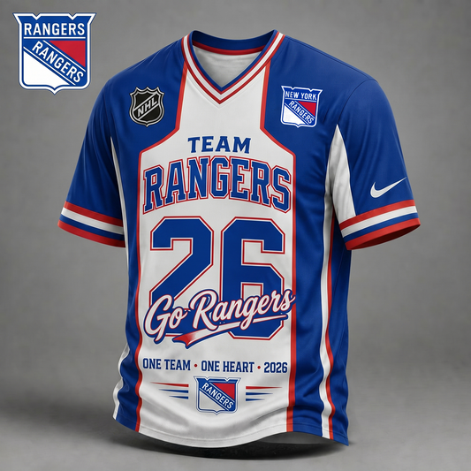 NYR Premium NHL Team Pride V-Neck Jersey DDT  010626 HLPHUONG