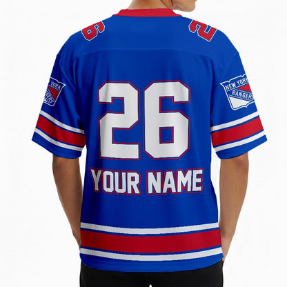 NYR x Hockey Ice Short Sleeves Jersey Shirt Custom Any Number Gift DDT TTTZ