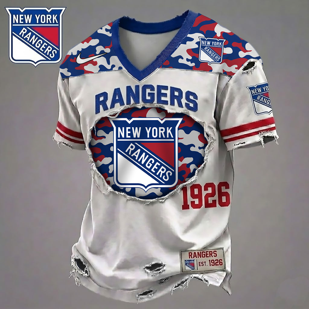 NYR x NHL Luxury Camo Classic T-shirt DDT 020626 TTTZ