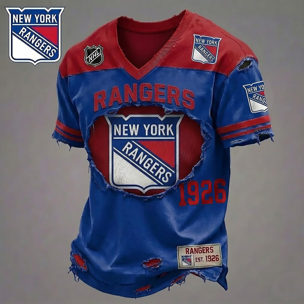 NYR x NHL Luxury V6 Classic T-shirt DDT 040626 TTTZ