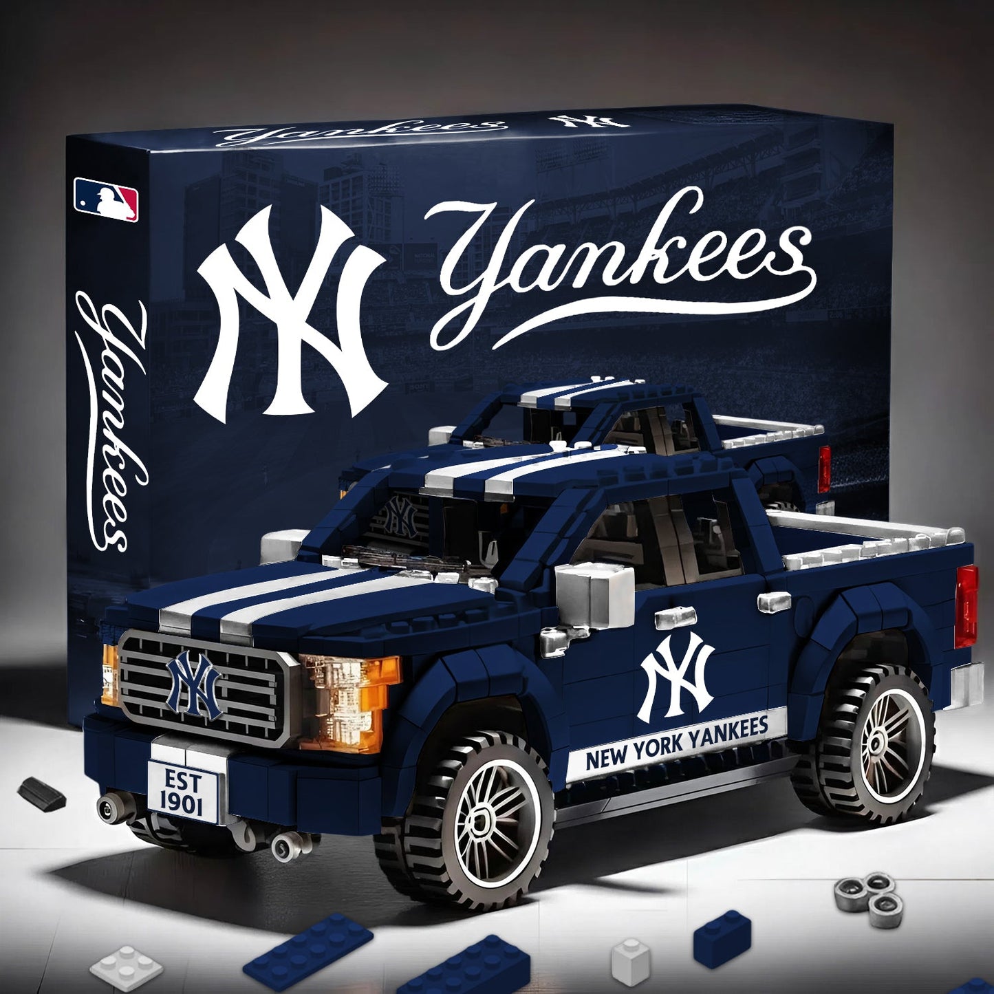 MLB 3D Racing Truck Model Building Block Set 0112 V1 NAK NHM