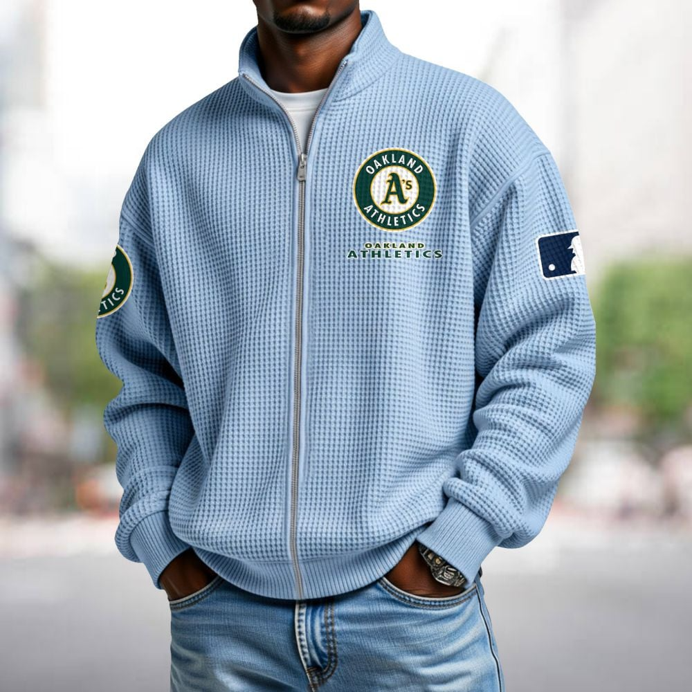 OAK x MLB Waffle Zip-Up Sweatshirt DatND DVT