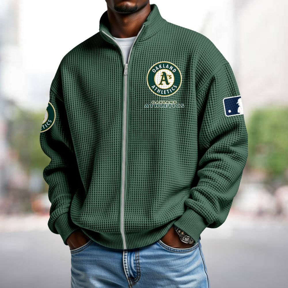 OAK x MLB Waffle Zip-Up Sweatshirt DatND DVT