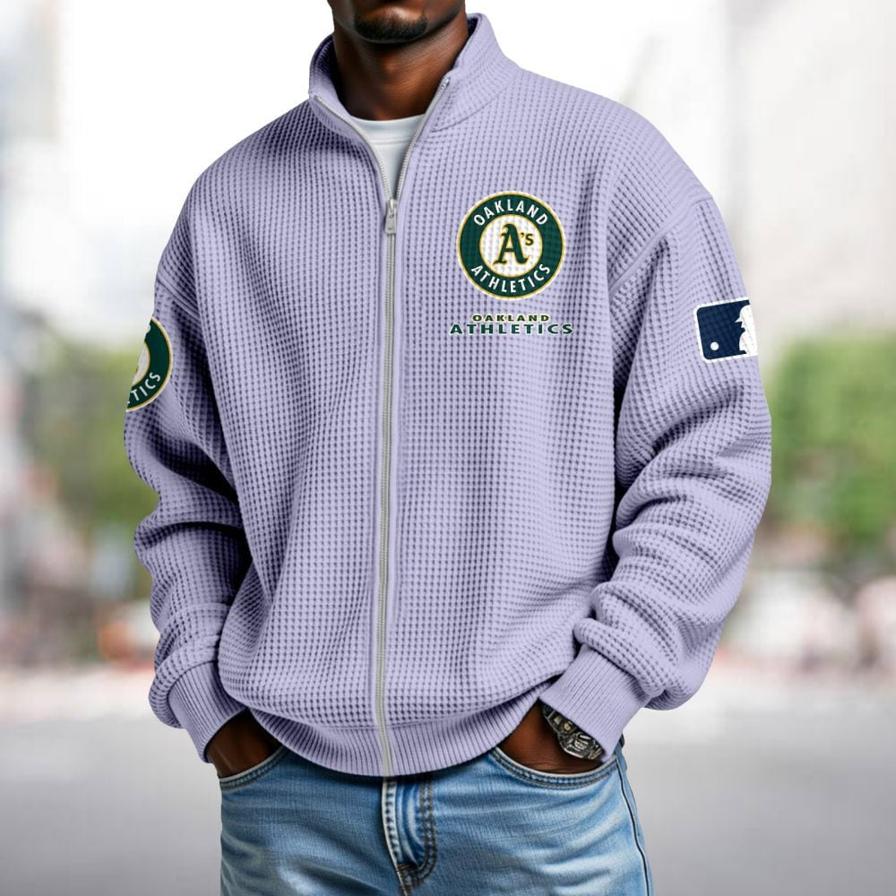 OAK x MLB Waffle Zip-Up Sweatshirt DatND DVT