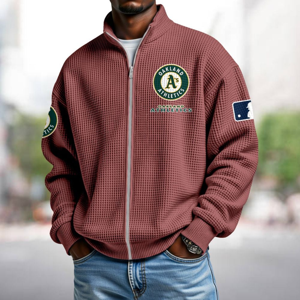 OAK x MLB Waffle Zip-Up Sweatshirt DatND DVT