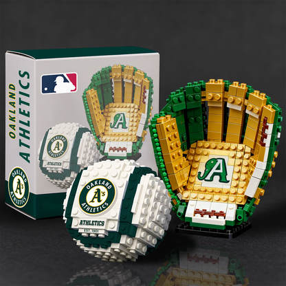 MLB Teams Baseball Glove & Ball Building Block Set TT TL