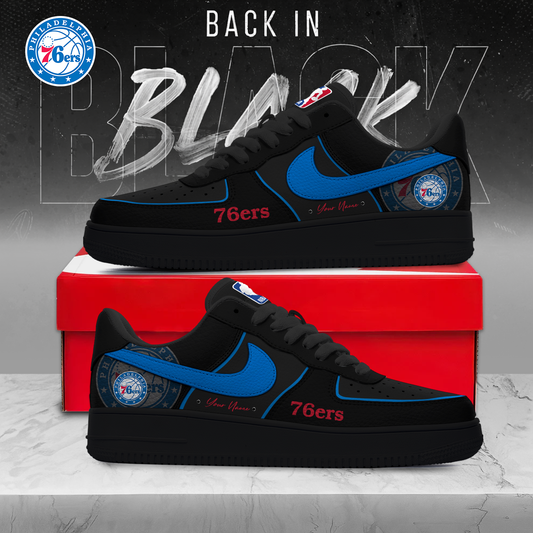 P76 x MLB 2025 Back In Black AF1 Sneakers DDT NTL