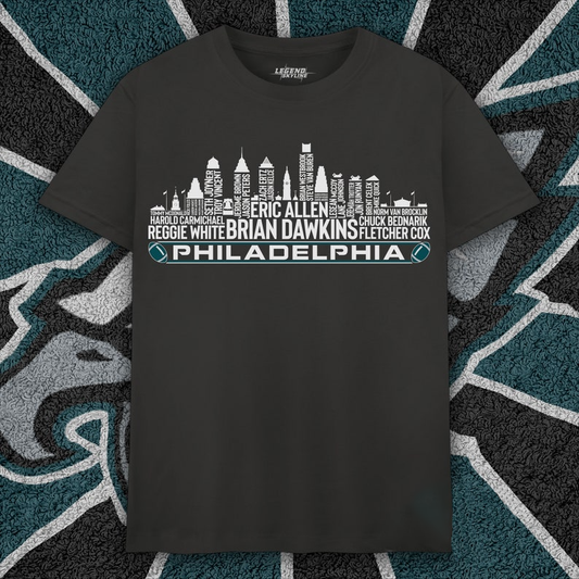 PE Football Greatest Of All Time Team Legends, City Skyline Shirt DDT CTND