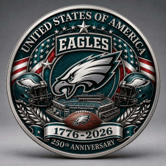 PE Premium NFL 250 Years Of Freedom Commemorative Coin DDT 090626 NTL