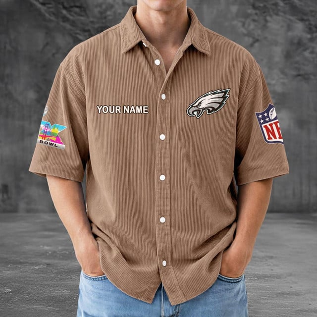 PE x NFL Men Seersucker Button Shirt DDT NTL