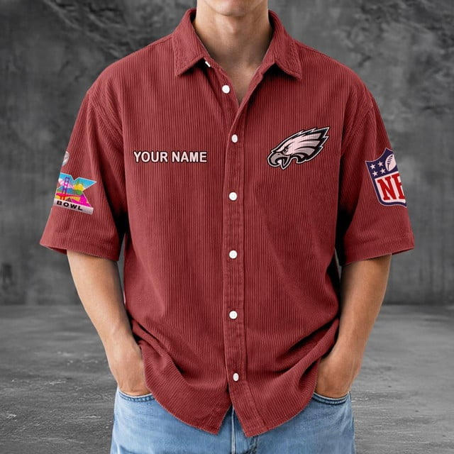 PE x NFL Men Seersucker Button Shirt DDT NTL