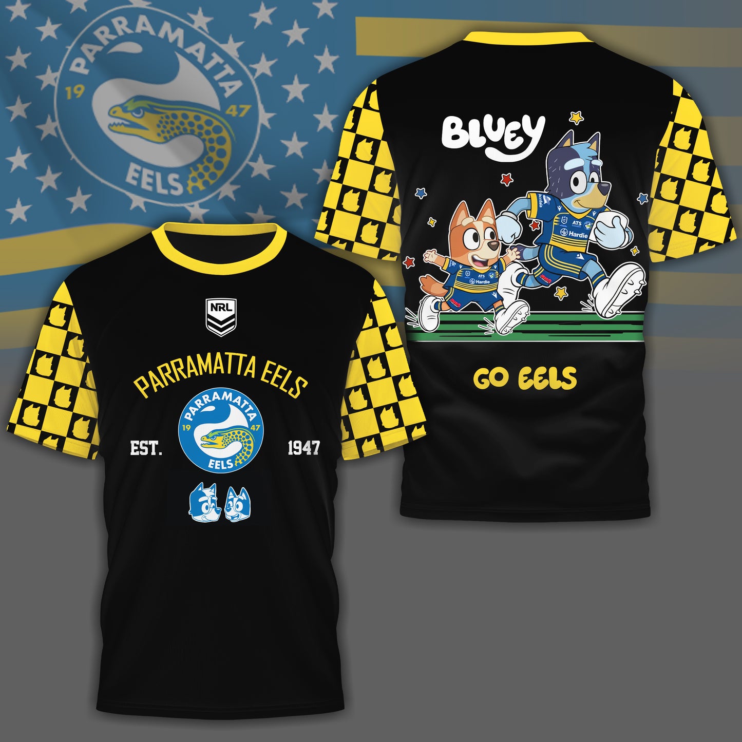 PE x NRL Premium Bluey 3D Shirt DDT TTTZ