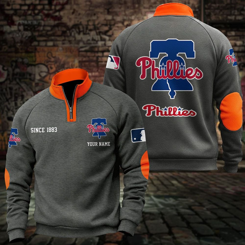 PHI x MLB Sweatshirts Quarter Collared Sweatshirt Pullover DatND DVT
