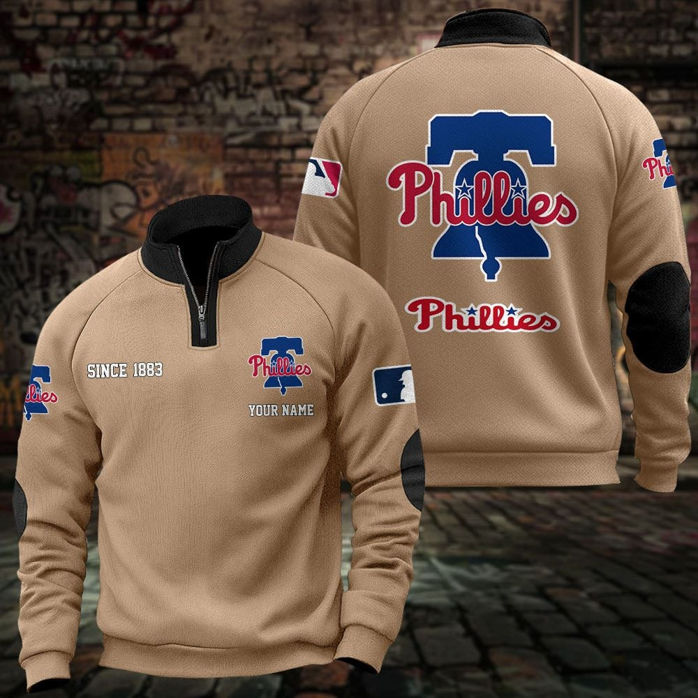 PHI x MLB Sweatshirts Quarter Collared Sweatshirt Pullover DatND DVT