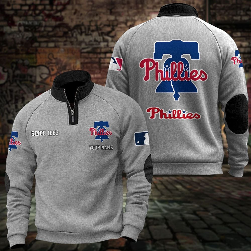 PHI x MLB Sweatshirts Quarter Collared Sweatshirt Pullover DatND DVT