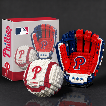 MLB Teams Baseball Glove & Ball Building Block Set TT TL