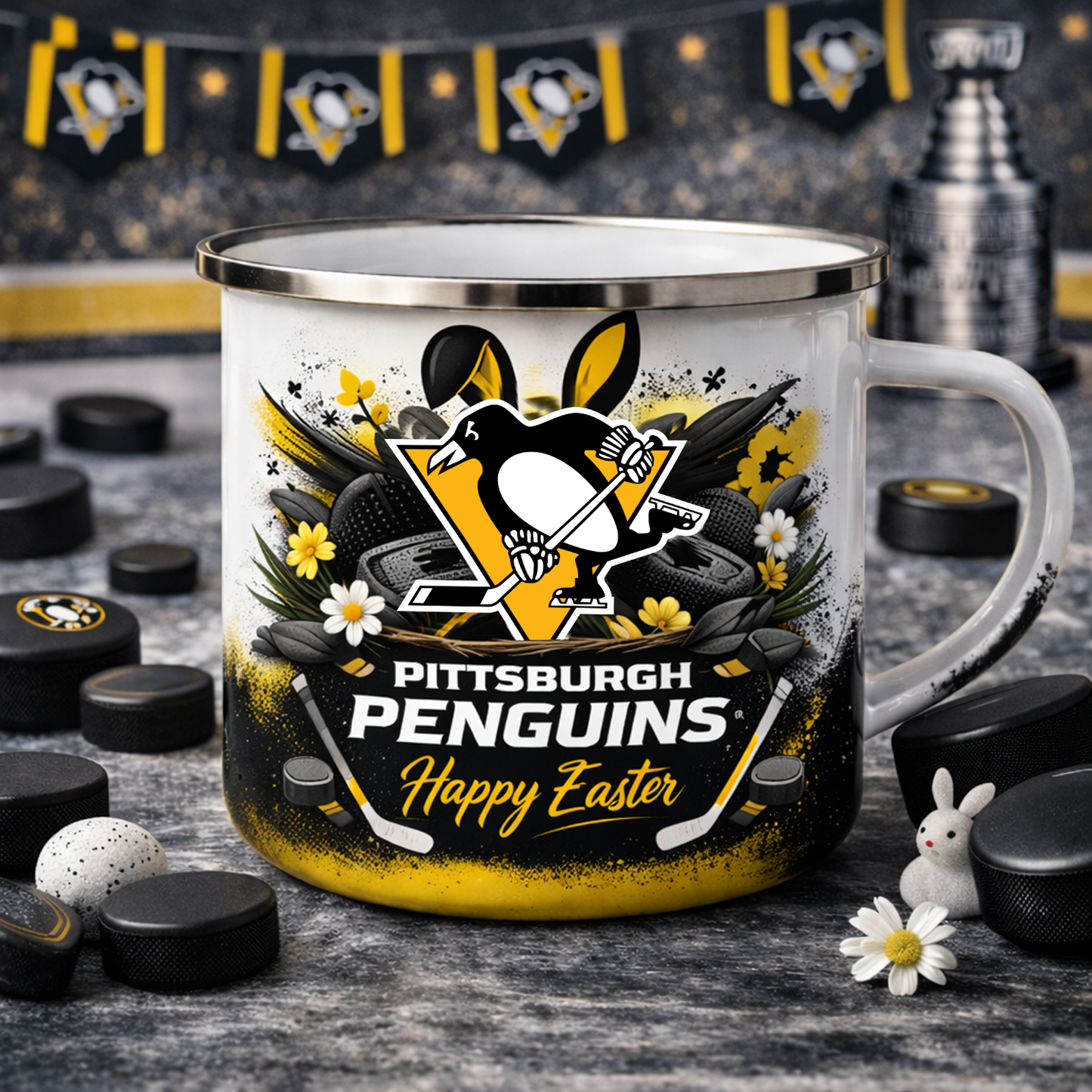 PIT X NHL Easter-themed enamel mug 0703 NAK NHT