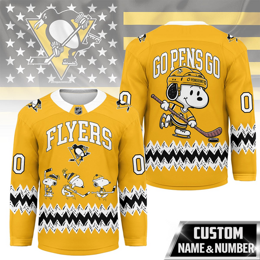 PP Premium NHL Snoopy Personalized Hockey Jersey DDT CTND