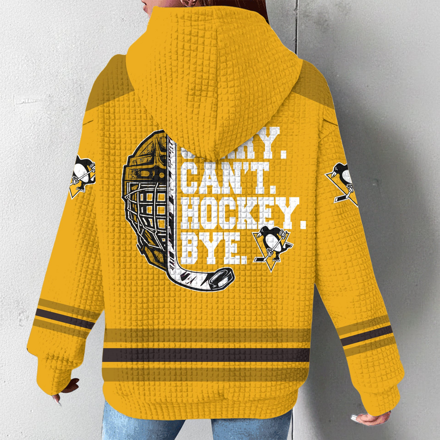 PP Premium NHL Sorry Busy Hockey Waffle Hoodie DDT NTL