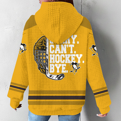 PP Premium NHL Sorry Busy Hockey Waffle Hoodie DDT NTL