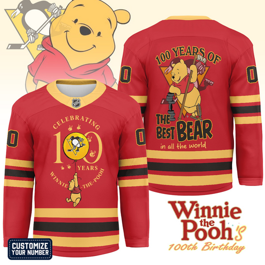 PP x NHL Premium Winnie The Pooh 100th Anniversary Hockey Jersey DDT CTND