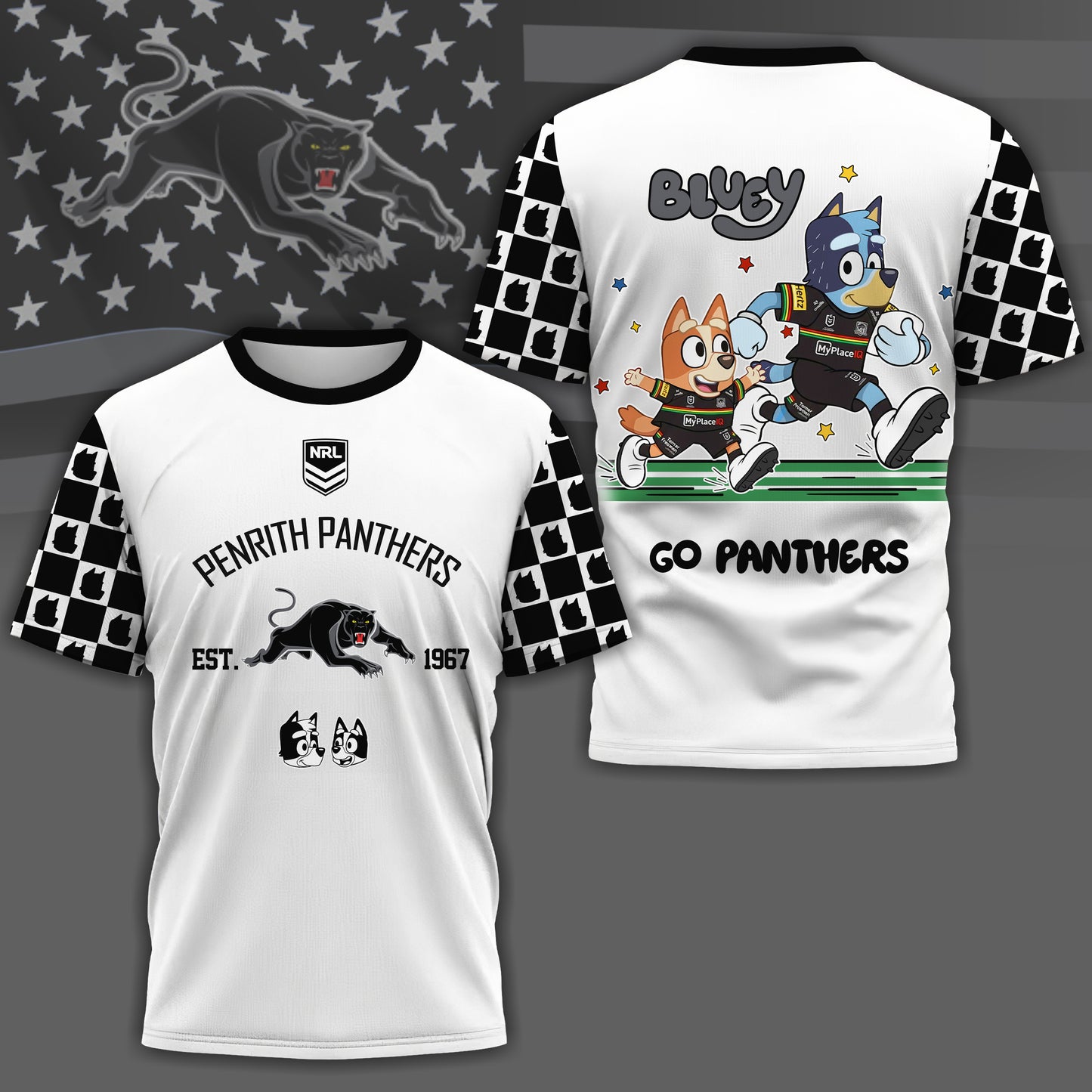 PP x NRL Premium Bluey 3D Shirt DDT TTTZ