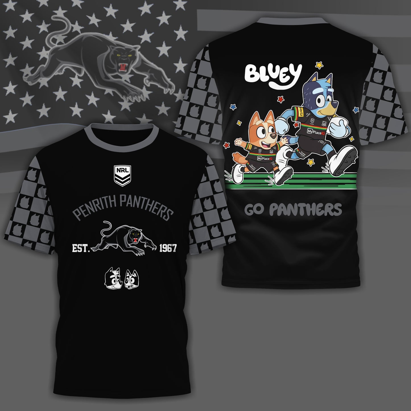 PP x NRL Premium Bluey 3D Shirt DDT TTTZ