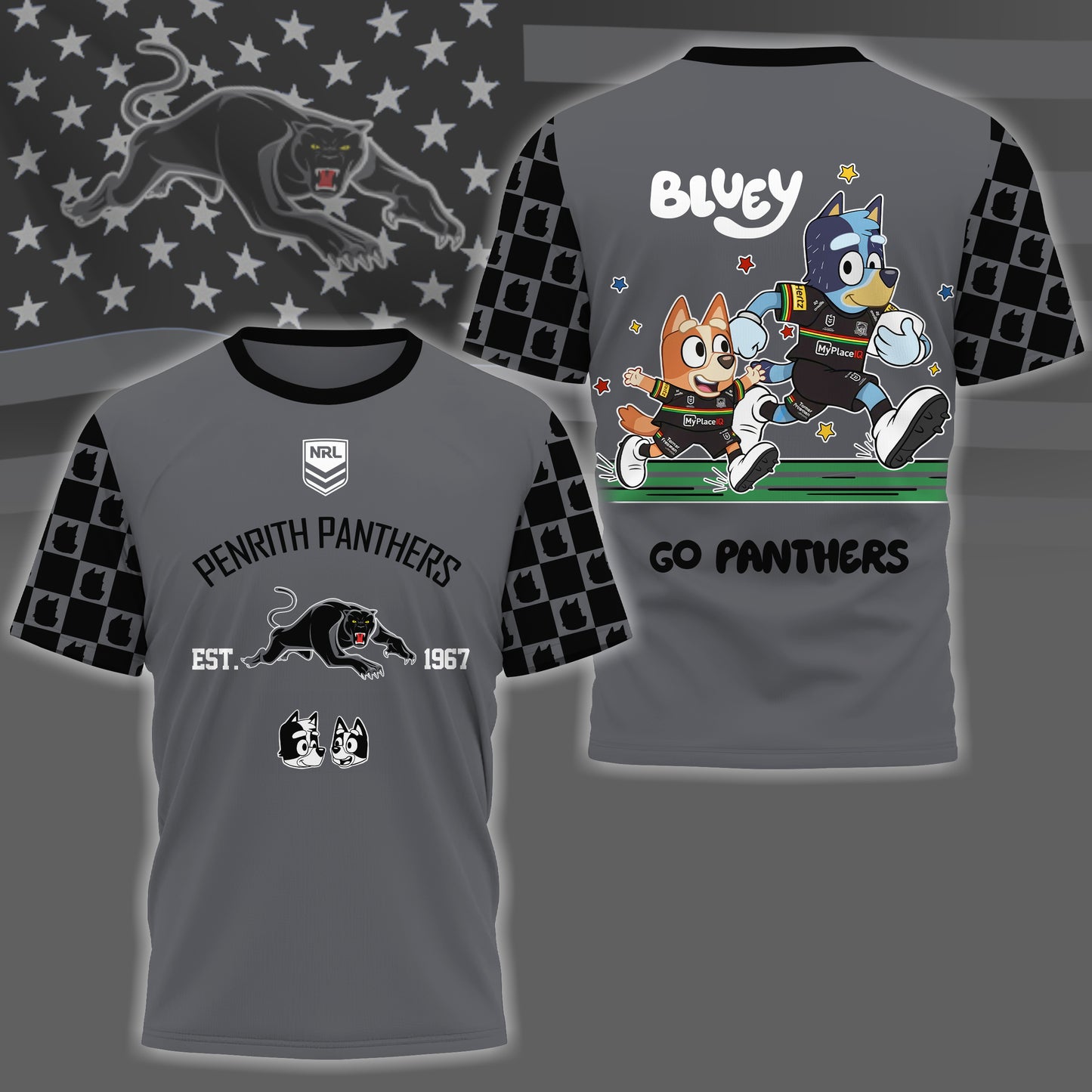 PP x NRL Premium Bluey 3D Shirt DDT TTTZ