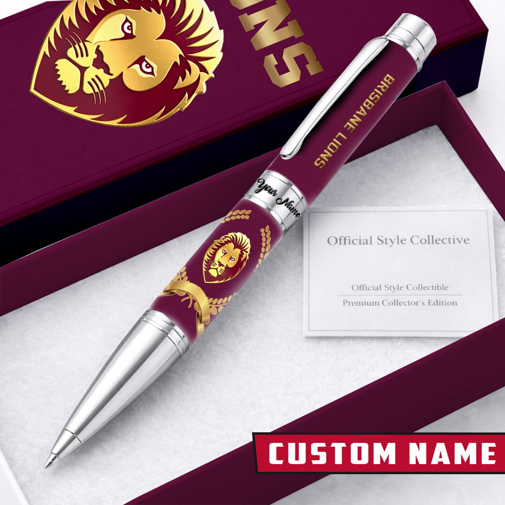 PREMIUM AFL X Brisbane Lions Personalized Commemorative Edition Pen NDT LVH