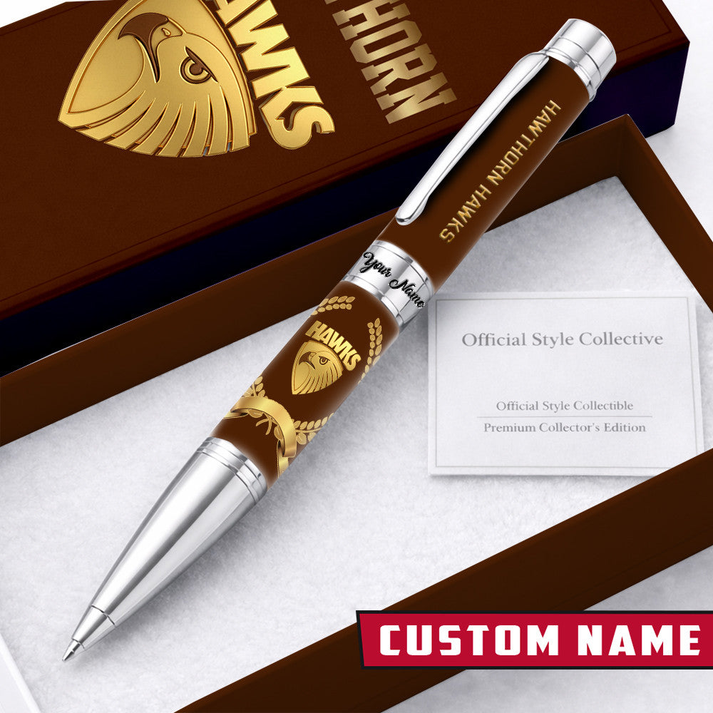 PREMIUM AFL X Hawthorn Personalized Commemorative Edition Pen NDT LVH