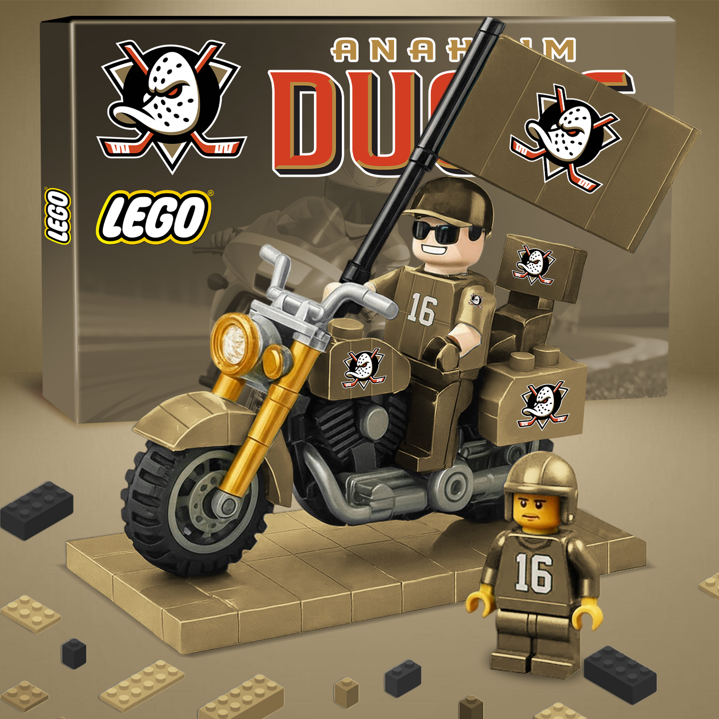 32 PREMIUM NHL Building Blocks Bike Hooligan Toy Set V1 NAK PTTD