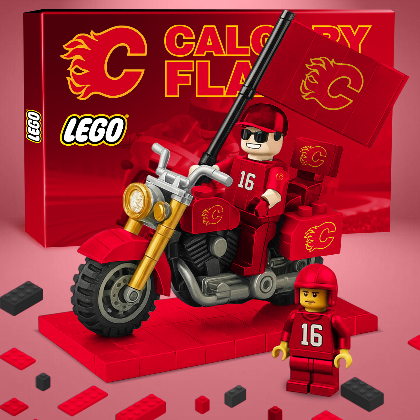 32 PREMIUM NHL Building Blocks Bike Hooligan Toy Set V1 NAK PTTD