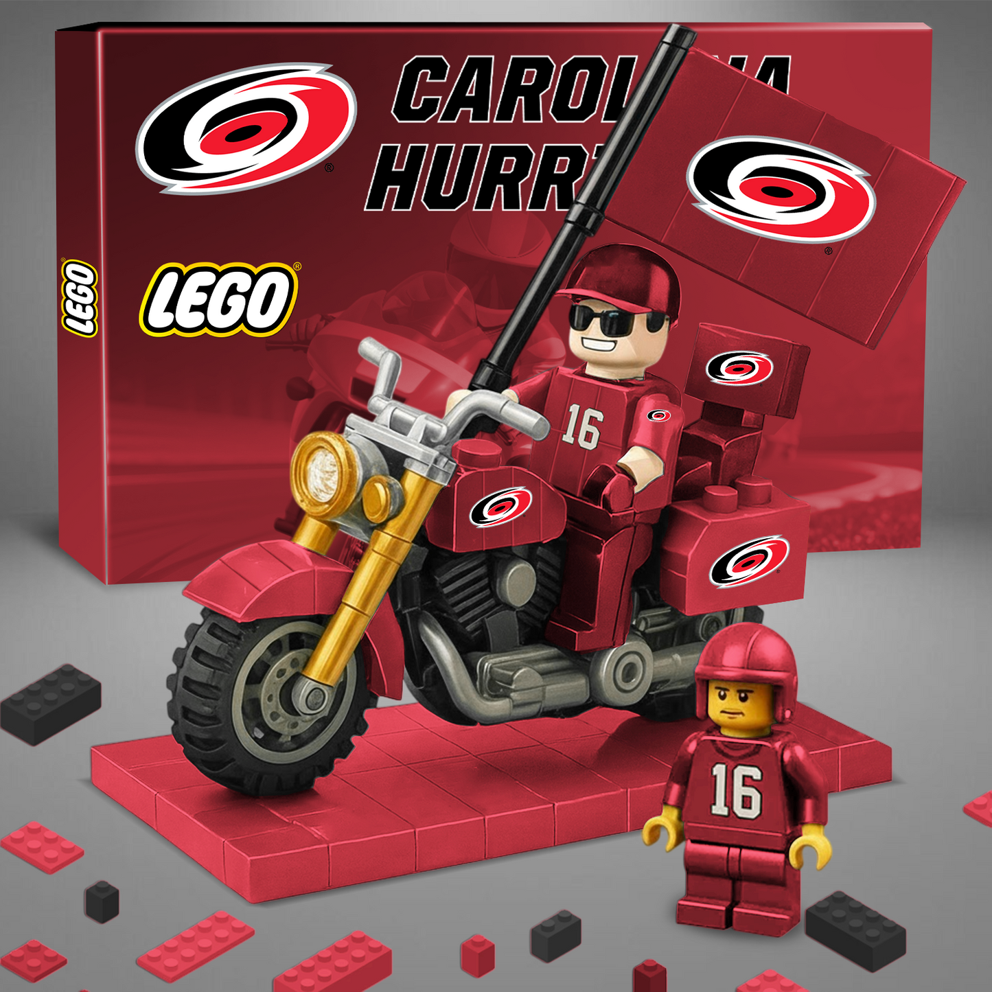 32 PREMIUM NHL Building Blocks Bike Hooligan Toy Set V1 NAK PTTD