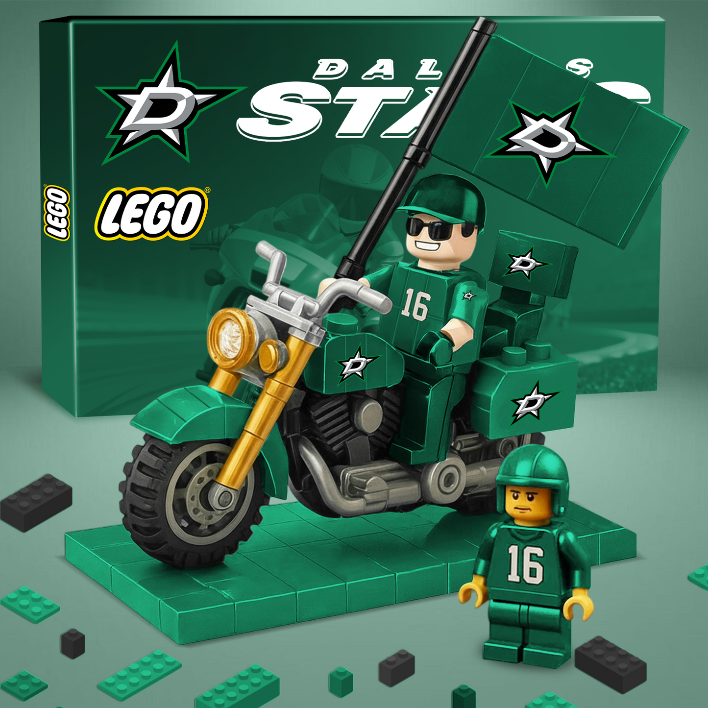 32 PREMIUM NHL Building Blocks Bike Hooligan Toy Set V1 NAK PTTD