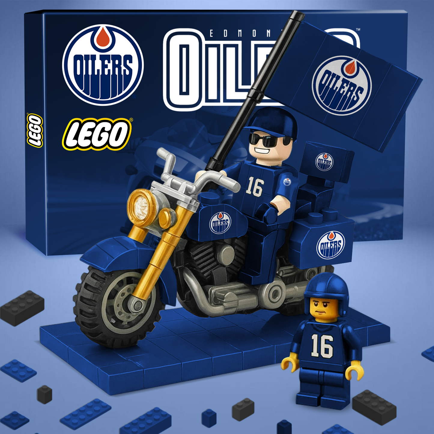 32 PREMIUM NHL Building Blocks Bike Hooligan Toy Set V1 NAK PTTD