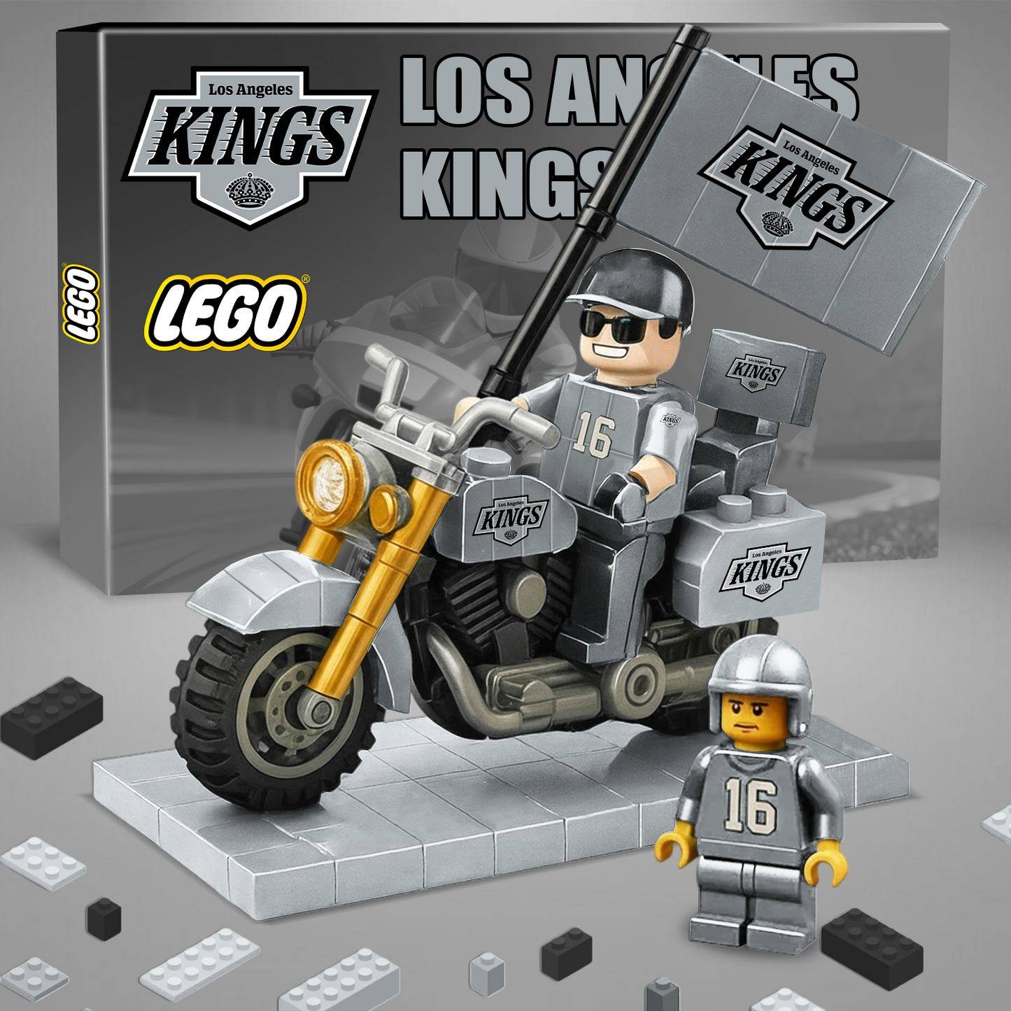 32 PREMIUM NHL Building Blocks Bike Hooligan Toy Set V1 NAK PTTD