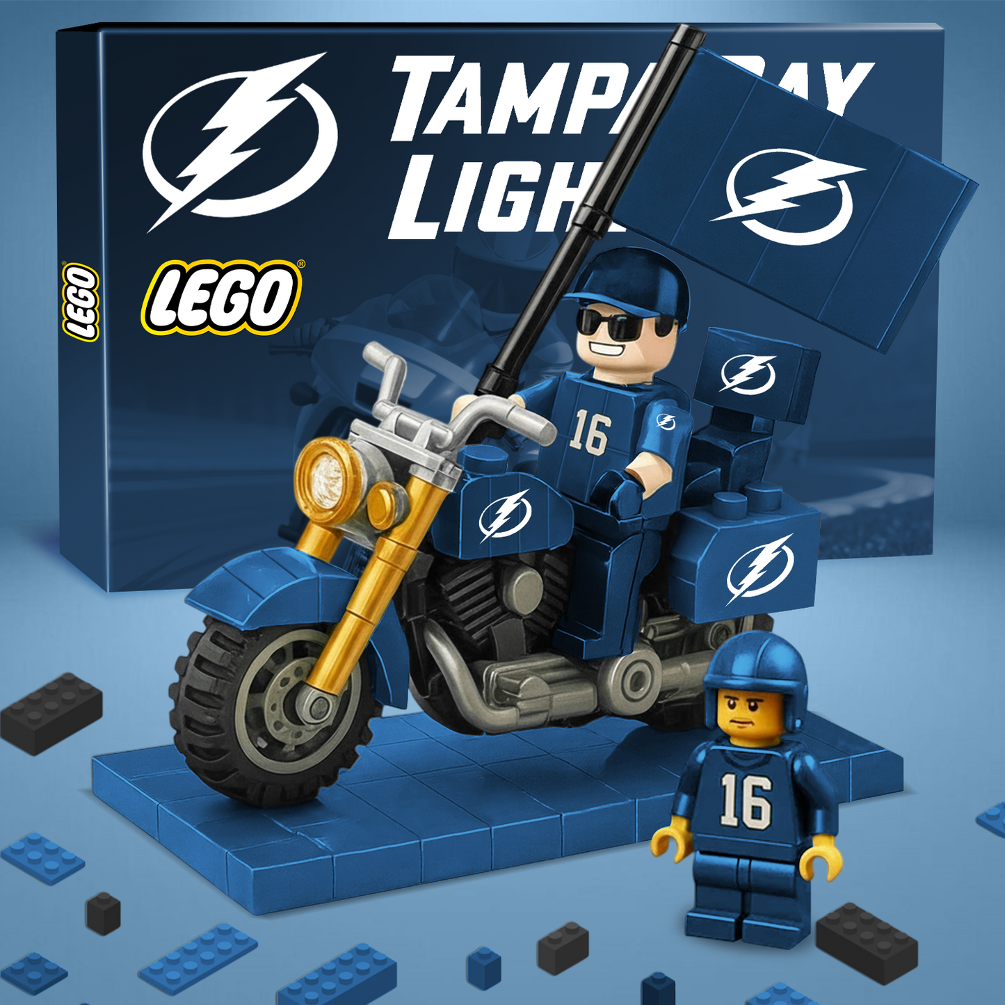 32 PREMIUM NHL Building Blocks Bike Hooligan Toy Set V1 NAK PTTD