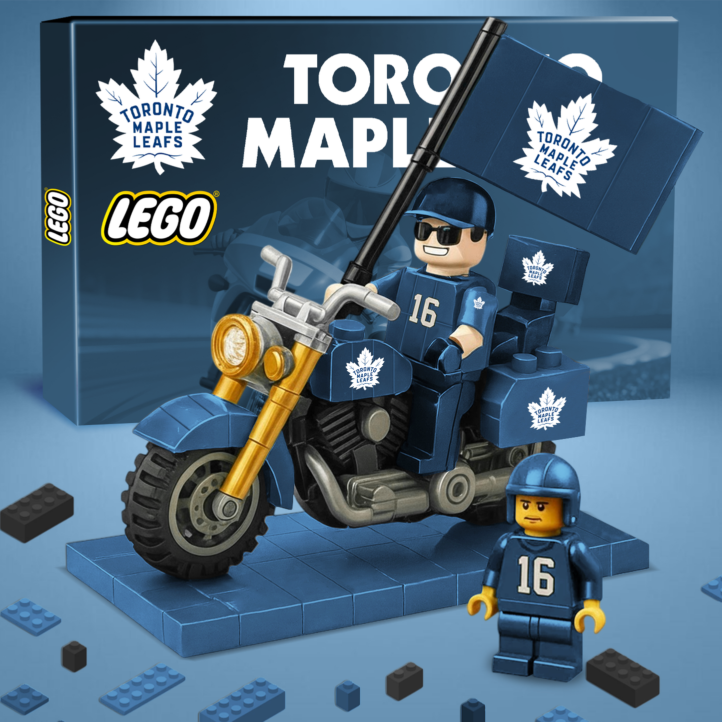 32 PREMIUM NHL Building Blocks Bike Hooligan Toy Set V1 NAK PTTD