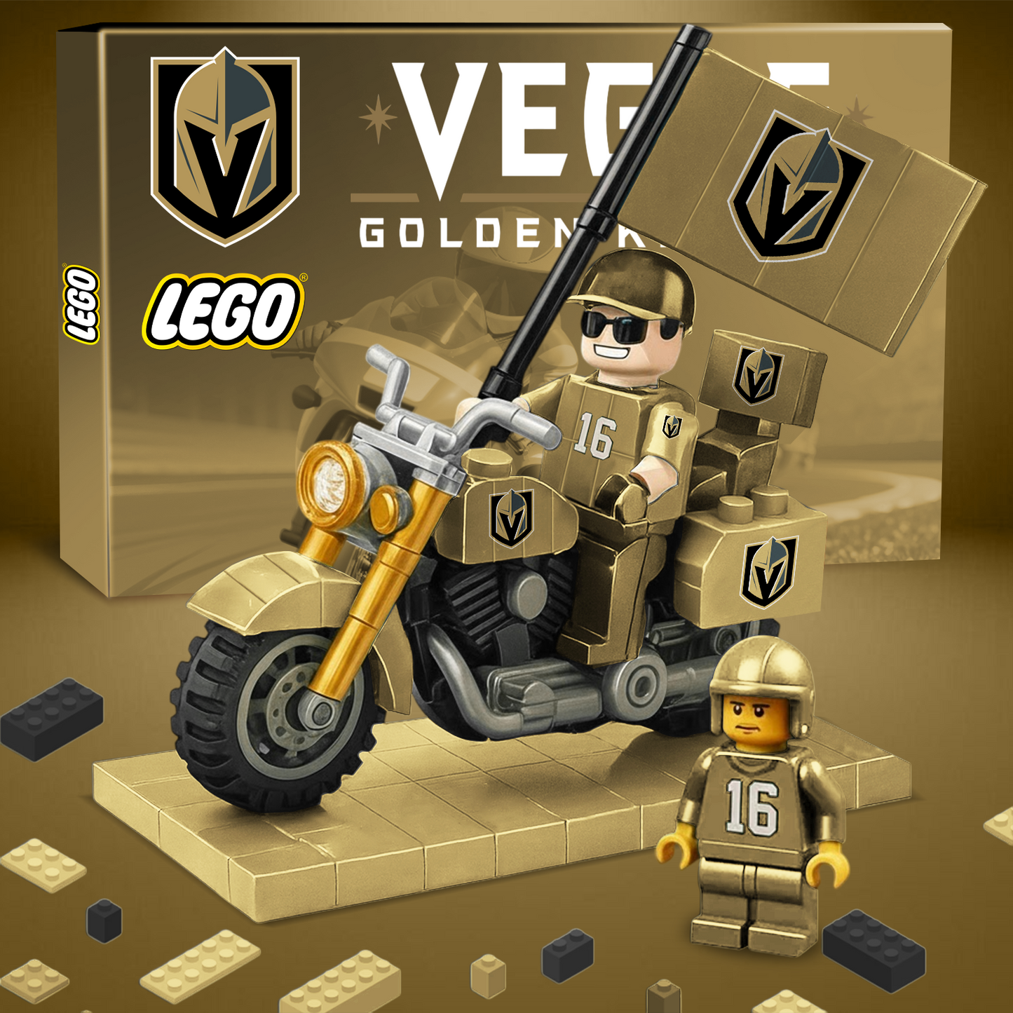 32 PREMIUM NHL Building Blocks Bike Hooligan Toy Set V1 NAK PTTD