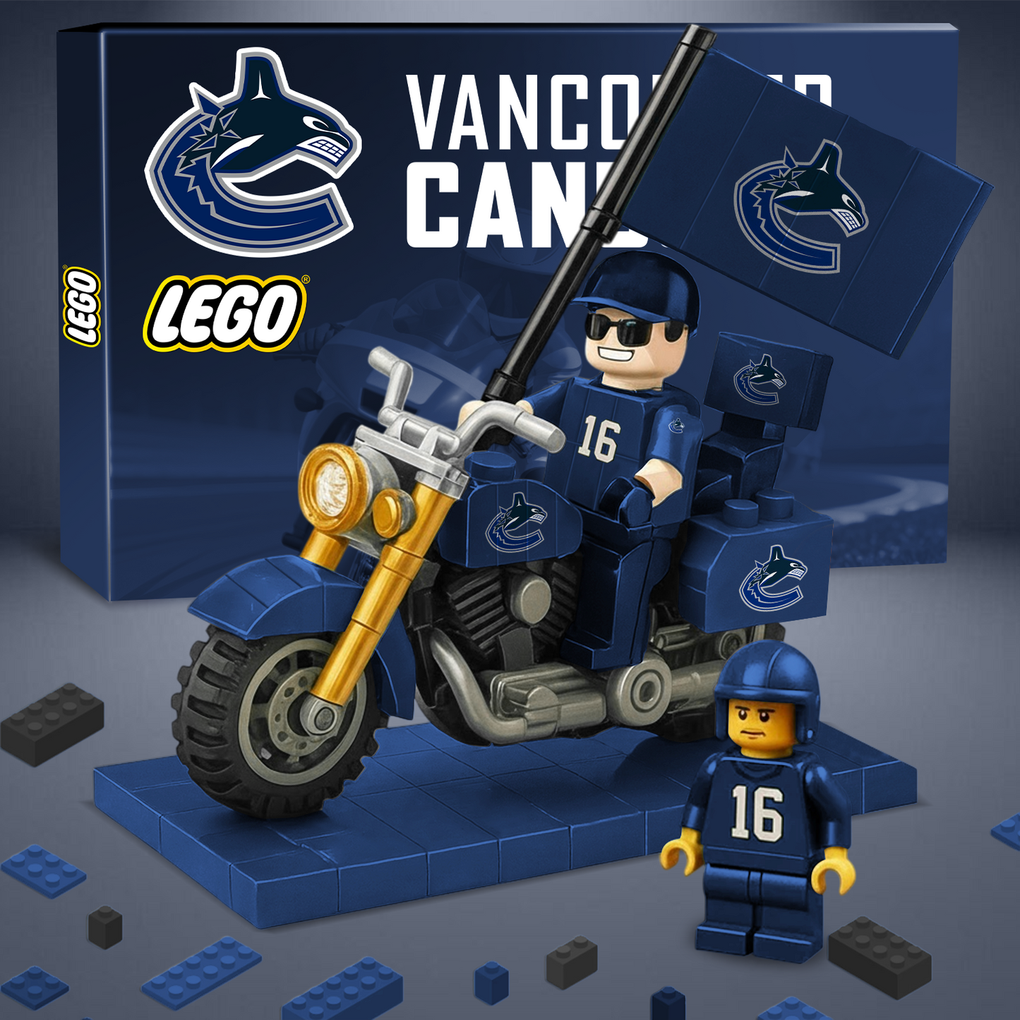 PREMIUM NHL VAN Building Blocks Bike Hooligan Toy Set V1 NAK PTTD