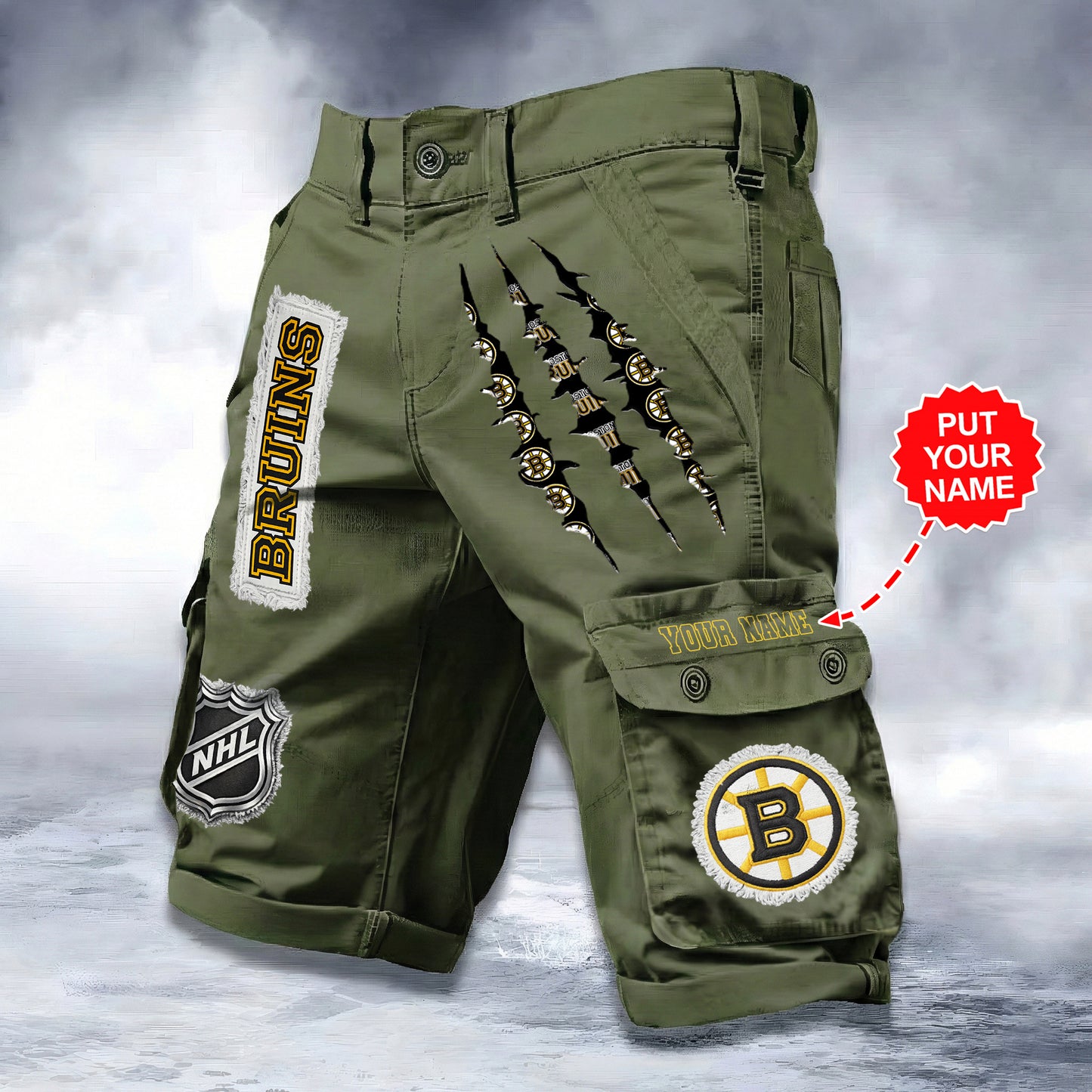 PREMIUM NHL X BB WORKWEAR SHORTS CUSTOME NAME V2 NDT LVH 040226
