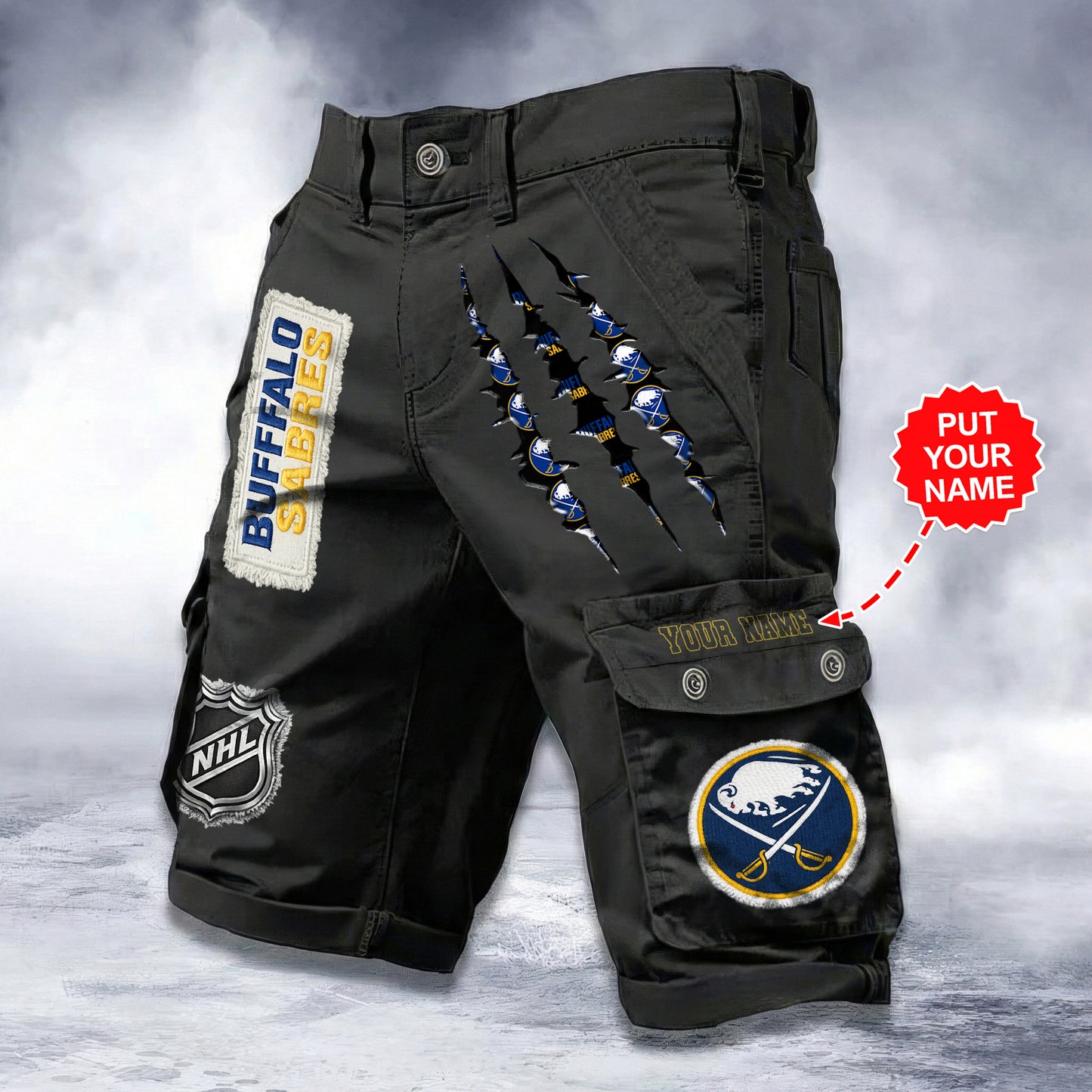 PREMIUM NHL X BS WORKWEAR SHORTS CUSTOME NAME V2 NDT LVH 040226
