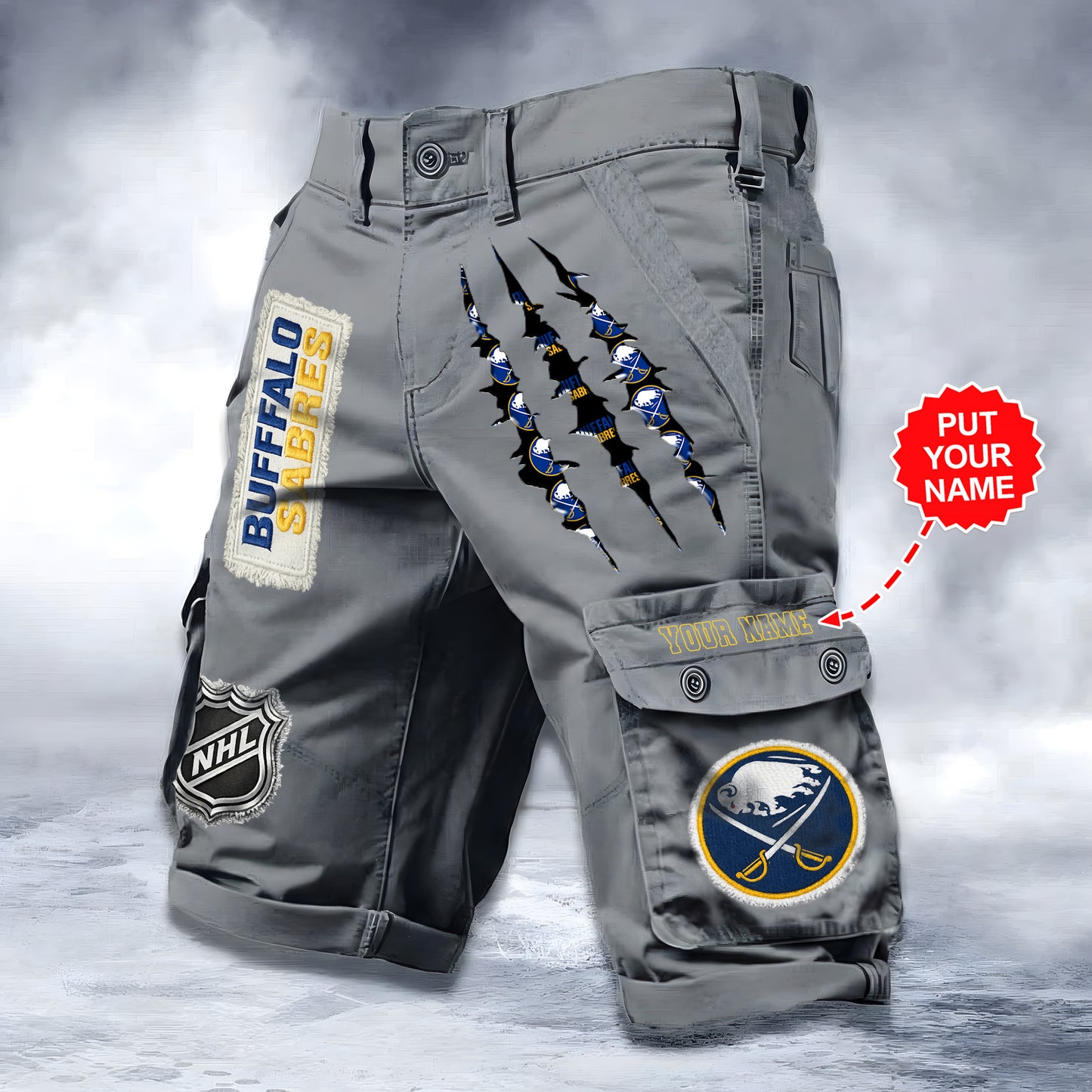 PREMIUM NHL X BS WORKWEAR SHORTS CUSTOME NAME V2 NDT LVH 040226